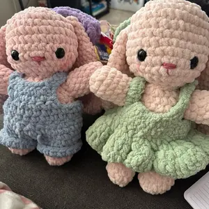 Homemade crochet bunny | removeable clothes