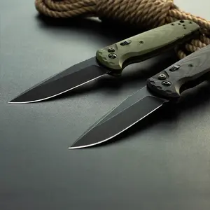 4300-02 CLA Utility Button Lock Folding Knife D2 Battlewash Blade G10 Handle Multifunctional Cutlery Tool for Outdoor Fishing Camping EDC