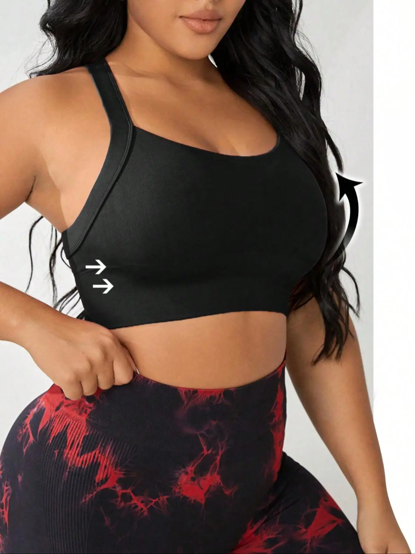 Plus Size Solid Criss Cross Sports Bra, Breathable Comfortable High Stretch Sports Bra for Women, Gym Clothes Women, Women's Sport & Outdoor Clothing