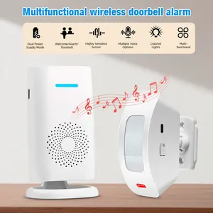 Wireless Welcome Chime Bell PIR Motion Sensor/Alarm/Doorbell Chime for Home Store Shop Office Smart Home Security 433mhz