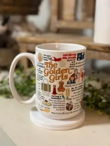 Vintage The Golden Girls Ceramic Mug, The Golden Girls, Funny Christmas Coffee Mug, Gag Gift Christmas, White Elephant, Printed in the USA, Comedy mug