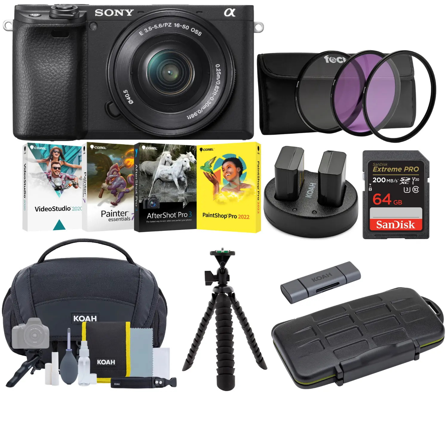 Sony a6400 Mirrorless Digital Camera with 16-50mm Lens Bundle