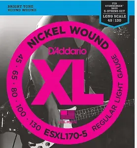 New D'Addario ESXL170-5 Steinberger Double Ball-End Calibrated Bass Strings - ESXL170-5