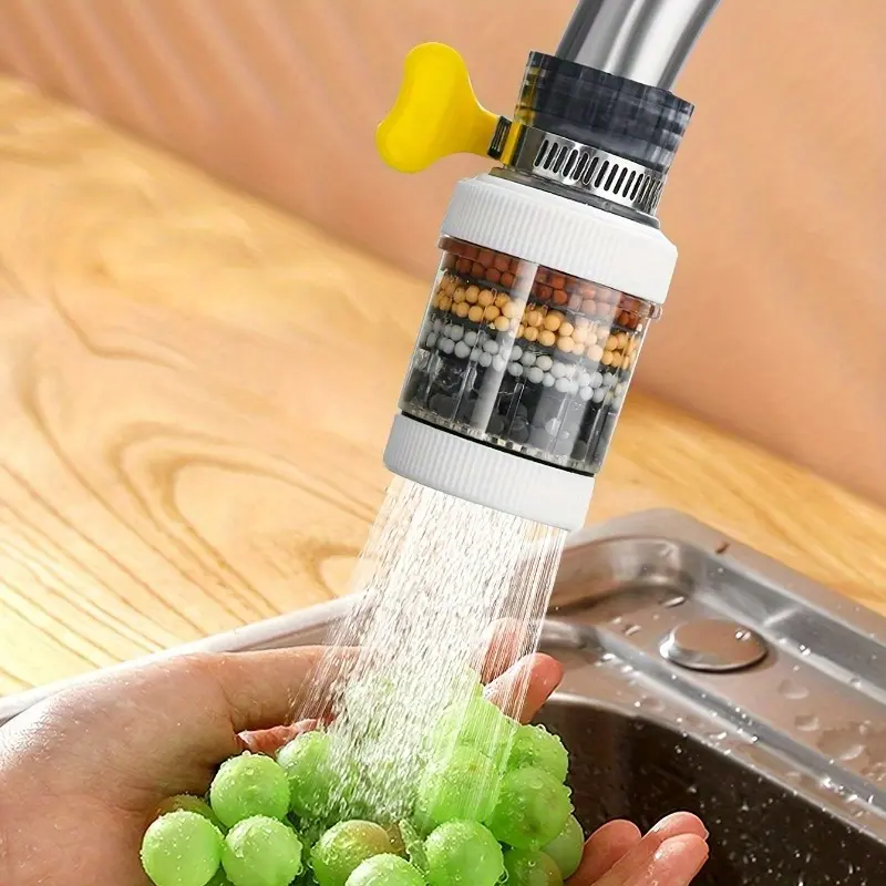 1pc Six-layer Filter Cylindrical Bubbler, Faucet Filter Splash-proof Head Bubbler