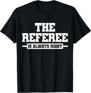 100%cotton Referee Ref Umpire T-Shirt