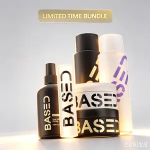 BASED Deluxe Straight/Wavy Hair Kit| Shampoo, Conditioner, Texture Powder, Hair Clay, Pomade, Sea Salt Spray + Wooden Comb| Non-Toxic, High Performance