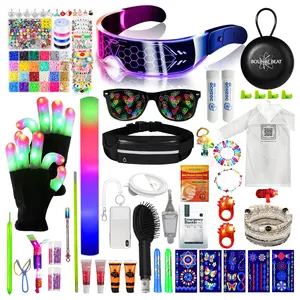 Ultimate Rave Essentials Bundle | 30+ Dazzling products for Picture-Perfect Moments & Unforgettable Nights | LED, UV, Sparkle & Safety Gear