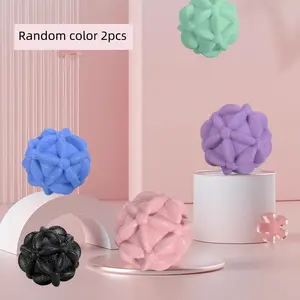 2pcs Petal Fascia Balls, Fitness Ball Yoga Ball Foot Massage Ball, Muscle Relaxation Rehabilitation Acupoint Massage Ball