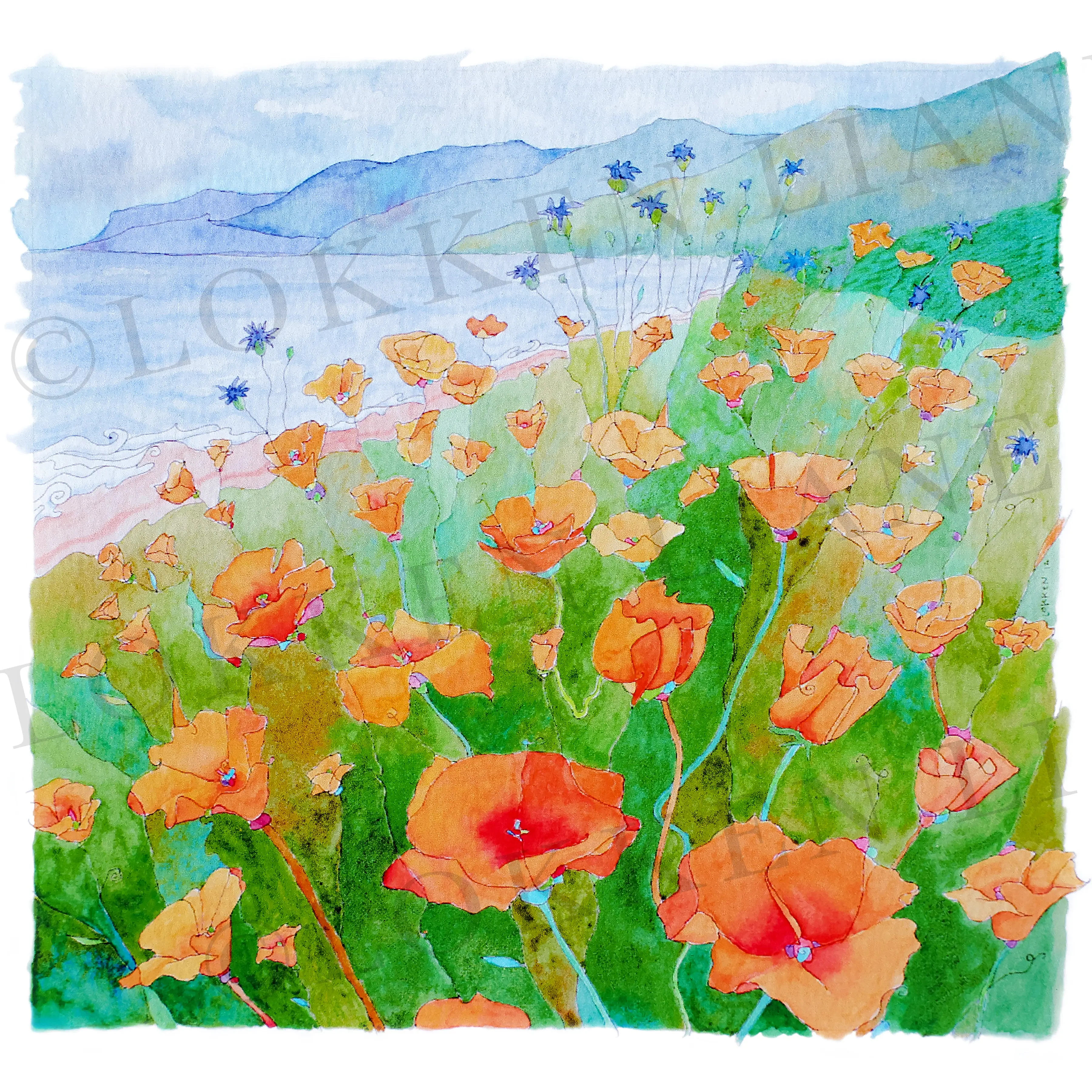 Watercolor Poppies - PRINT Watercolor Poppies - PRINT