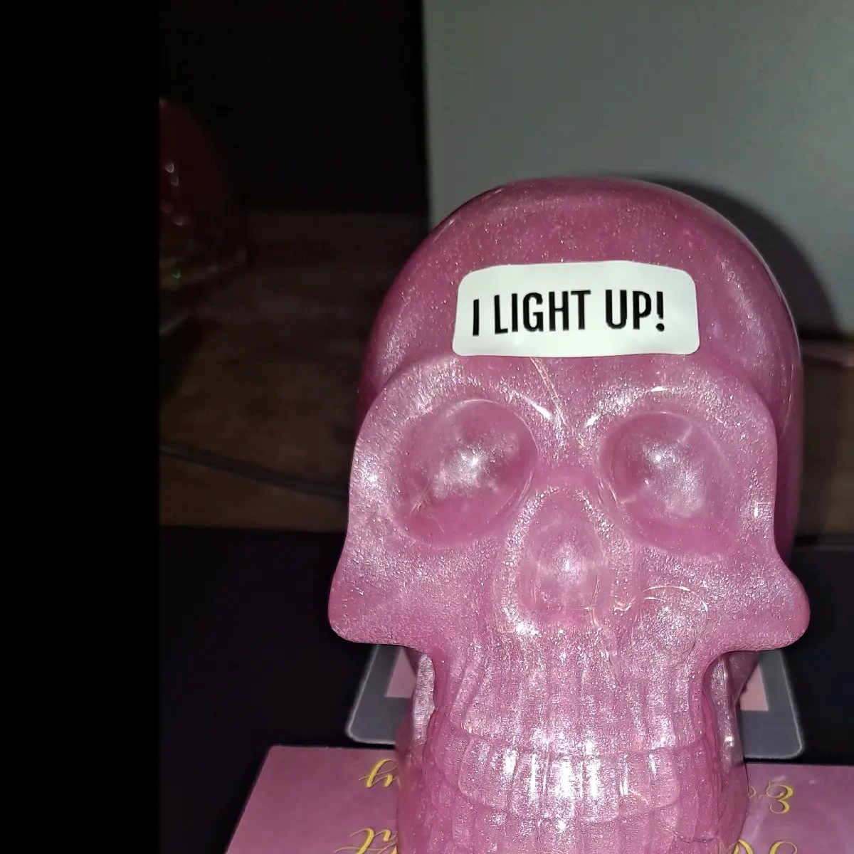 Pink Skull Handmade Sculpture