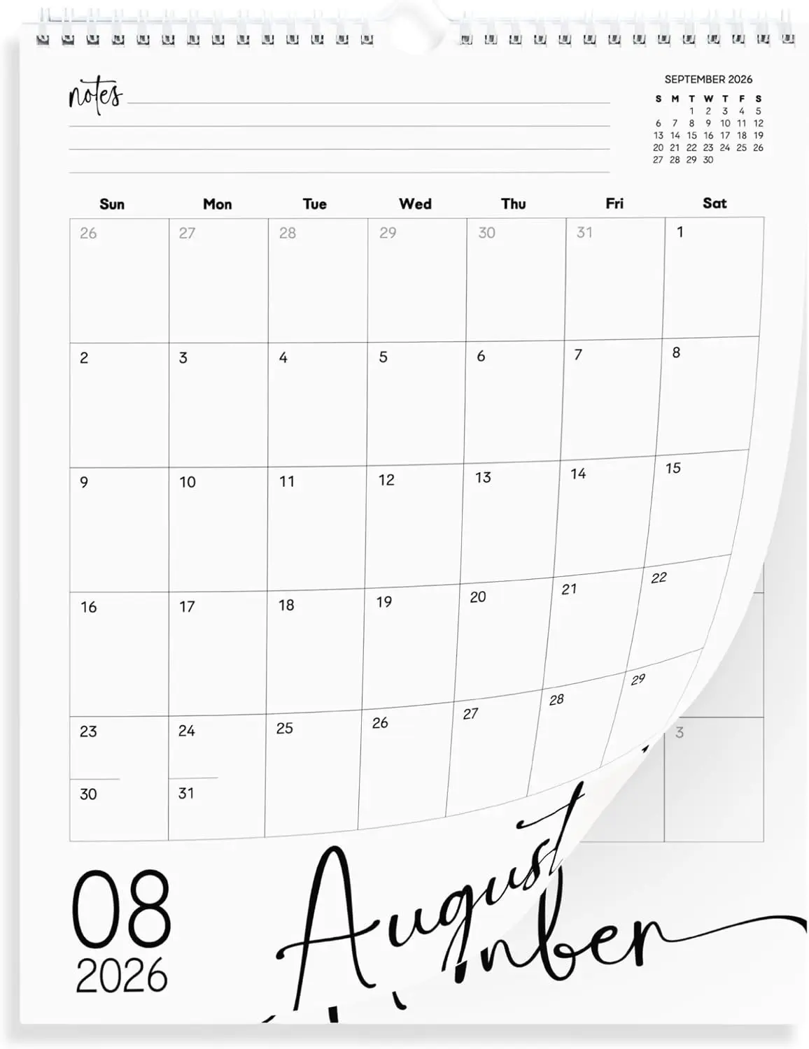 Modern Vertical Wall Calendar 2026-18 Month Calendar Jan 2026 to Jun 2027
