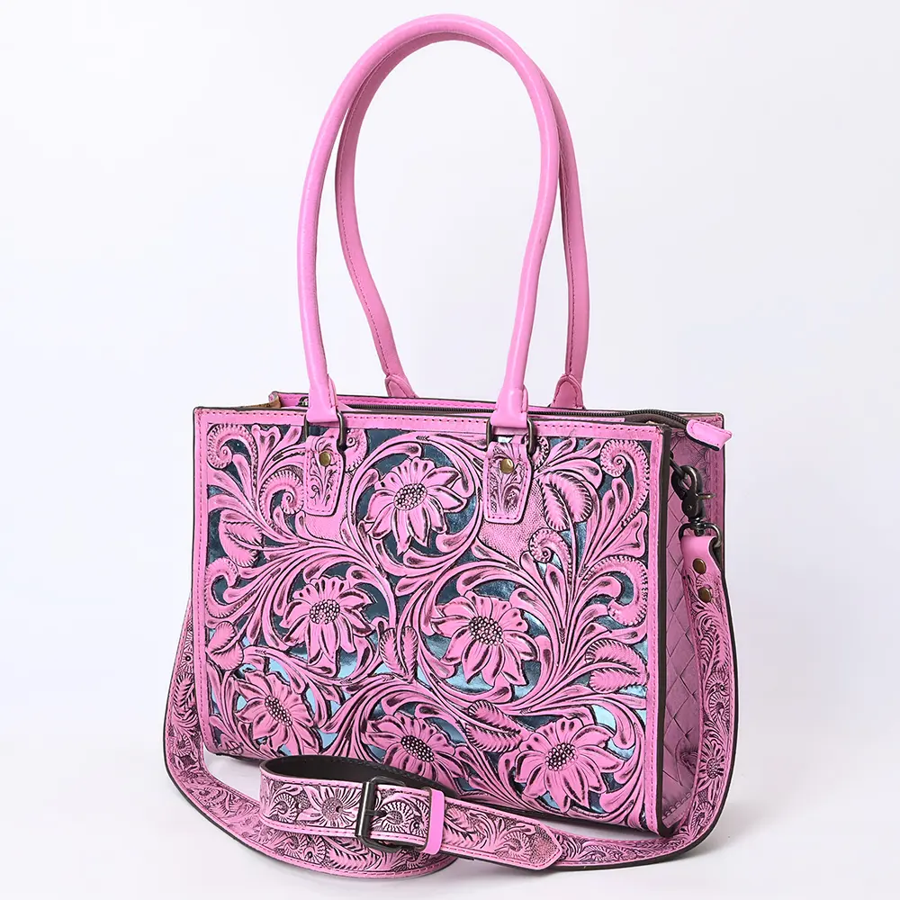 American Darling Tote Hand Tooled Genuine Leather Western Women Bag Handbag Purse | Travel