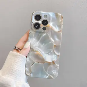 Shiny Shell Pattern Full Coverage Shockproof Hard Case for Iphone 11/12/13/14/15/16/PLUS/MINI/PRO/PRO MAX, a Delightful Gift Suitable for Both Men And Women.