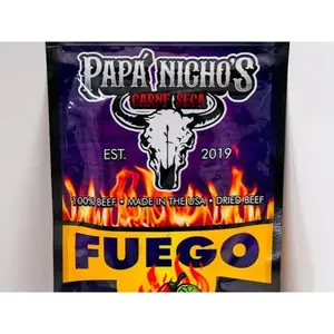 NEW 2025 Fuego beef jerky - carne seca 1.3oz- Thin and Crispy 100% American (Homemade)  1.3oz