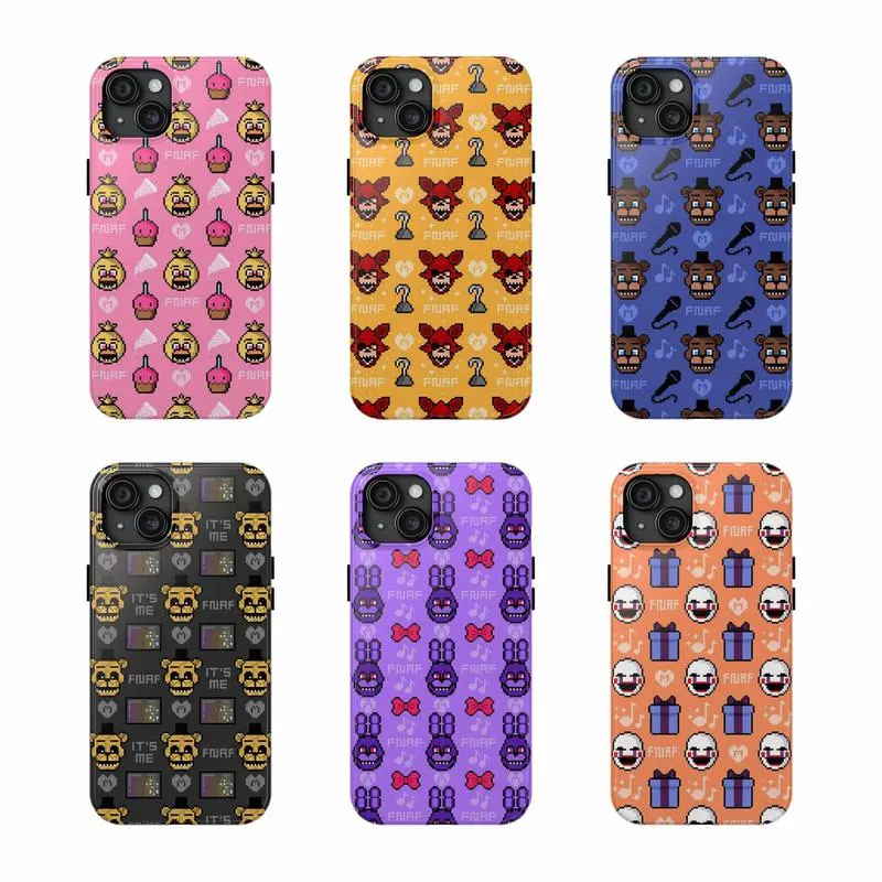 Five Nights at Freddys Tough Phone Case, Cutest Design Coloful Case Suitable for iPhone 17-11 Pro Max/Plus and  Samsung Galaxy S23-25