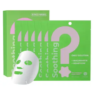 Soothing Daily Solution Niacinamide Heartleaf Facial Mask Sheet (6 Masks)