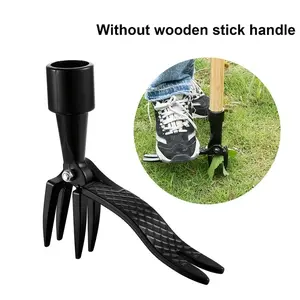 Weed Puller Tool Head Replacement, 4 Claw Steel Head Gardening Tool, Easy Root Removal, No Handle Included