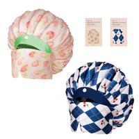 Blue-White Checks+Light Pink Base Strawberr