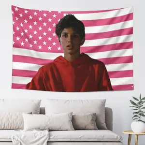 Tapestry America Funny Ralph Pink Flag 3x5 Feet Wall Hanging Poster Holiday Macchio Gift Wall Decor Bedroom Living Room Dorm Concert 35x59 in