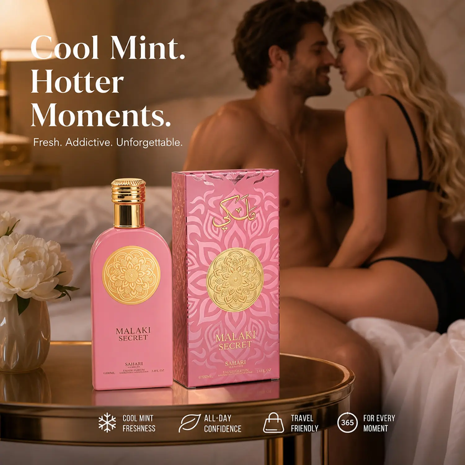 Women's Pheromone Perfume, with pheromone formula, long-lasting rose & berry floral fruity scent, designed for her to make him crave you and share a wild passionate night. Perfect for Black Friday, Christmas & Anniversary. 100ml/3.4fl.oz.Women's Fragrance