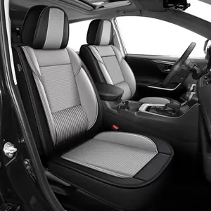 Full Set Car Seat Covers for Chevrolet/Chevy Equinox 2007-2026, 2-Row 5-Seat Breathable Cooling Ice Silk Leather Cushions, Airbag-Compatible Automotive Interior Accessories