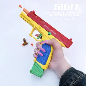 SIG17 Model Toy Gun with 40 Bullets 12 Shells Outdoor Multiplayer Fun in Vibrant Colors Brithday & Holiday Gift