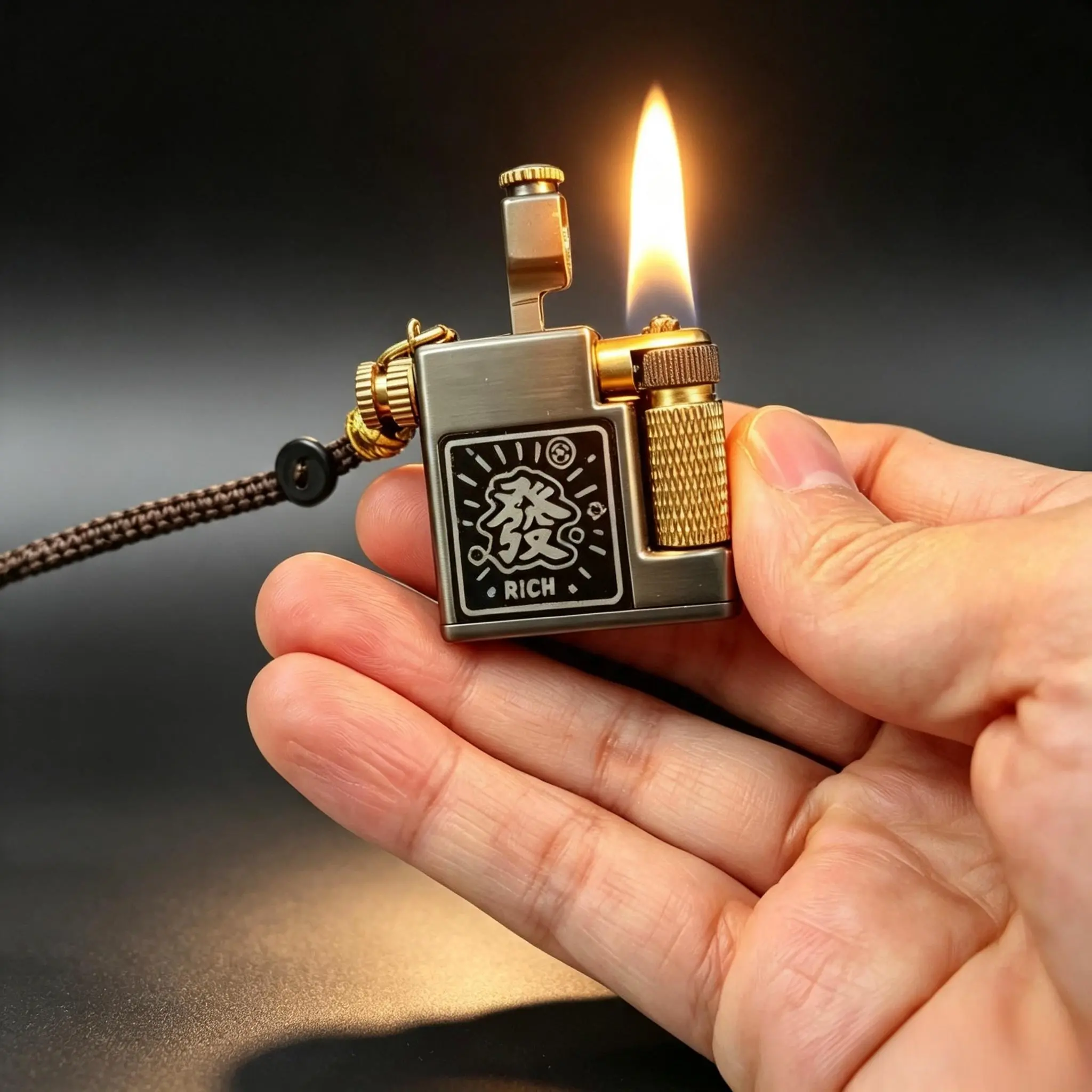 2026 TikTok Trending Glow In Dark Mini Vintage Grinding Wheel Trench Lighter, Lightweight Daily Carry Men EDC Pocket Gear, Unique Novelty Collector Item, Luxury Gift Box For Boyfriend & Husband (Fuel Not Included), Lighters Novelty, Men's Accessories