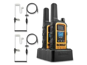 DEWALT 2W FRS Walkie-Talkies w/ Headsets Yellow/Black 2-Pack 1DXFRS800-SV1