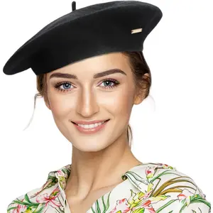 Satin Lining Classic Wool Yellow Beret Hats for Women Man Painter hat French Beret for Man Woman Warm Winte.