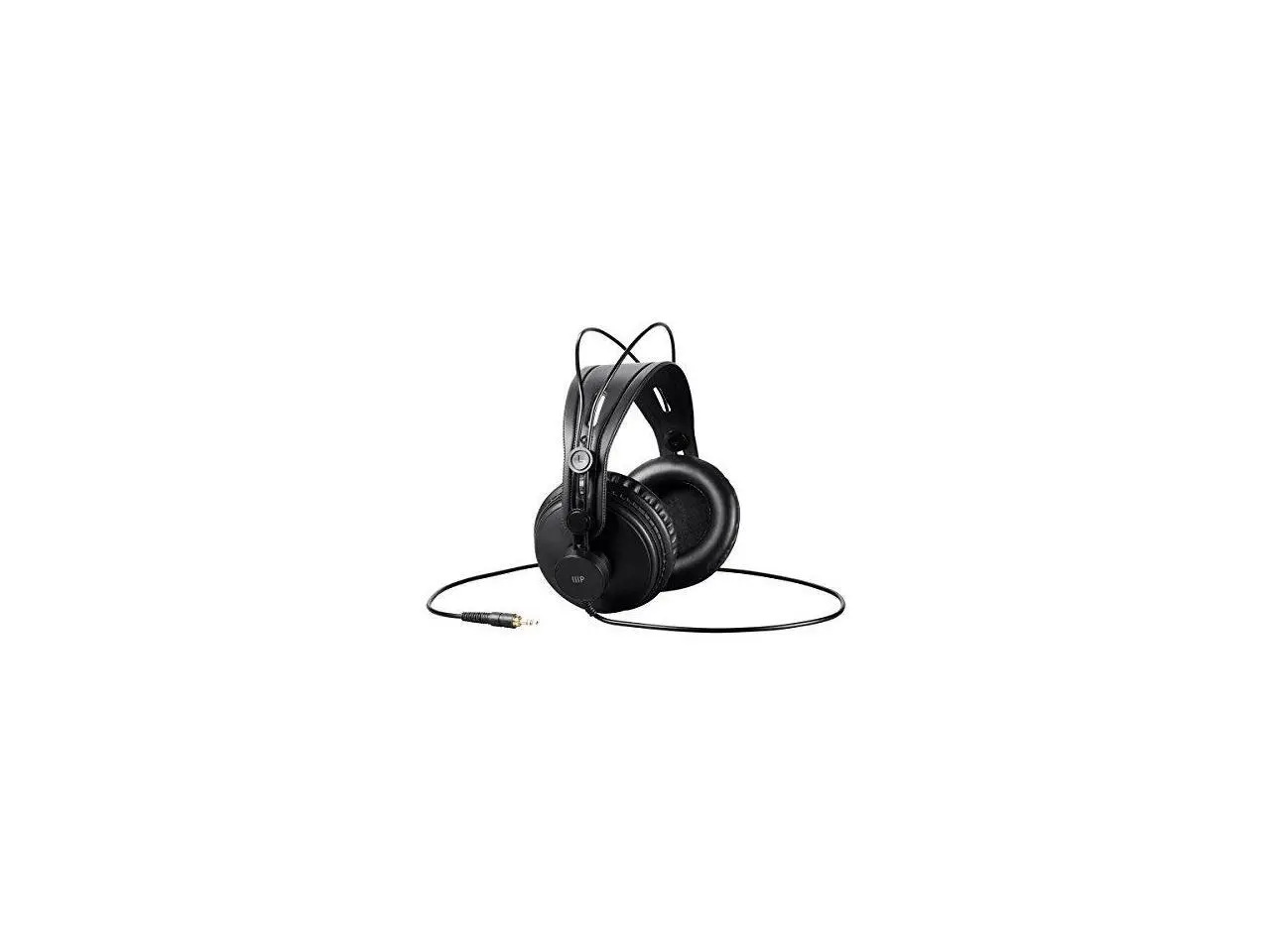 Monoprice 116150 Modern Retro Over Ear Headphones - perfect for mobile devices, HiFi, and audio/video production, Black