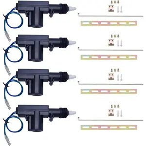 4 X Black Car Motor Universal Heavy Duty High Power Door Lock Actuator 2 Wire 12V Locking System