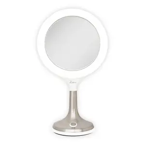 Solana Lighted Makeup Mirror with Magnification & Touch Pad