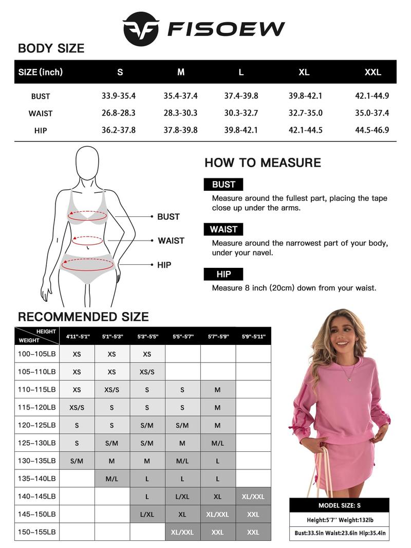 Fisoew Women 2 Piece Outfit Set Casual Crewneck Tie Sweatshirt High Waisted Skort Shorts Sporty Comfy Breathable for Gym & Outdoor Activities Athletic Training Apparel #Springtok #ValentinesDay Fisoew Women 2 Piece Outfit Set Casual Crewneck Tie Sweatshirt High Waisted Skort Shorts Sporty Comfy Breathable for Gym & Outdoor Activities Athletic Training Apparel #Springtok #ValentinesDay