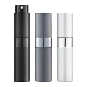 8ML Atomizer Perfume Spray Bottle for Travel (3 PCS) Empty Cologne Dispenser, Portable Sprayer (Black, Silver, Grey) springtok