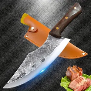 Chef's Knife Small Vegetable Slicing Knife Forging Butcher Carving Knife Peeling Boning Knife High Carbon Steel Butcher Pig Ox Sheep Fish Knife Cooking Knife Knife Practical Kitchen Knife