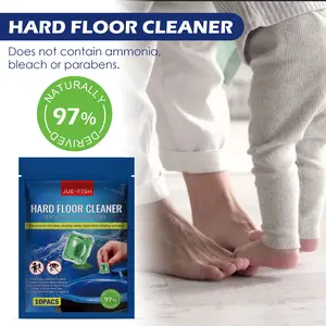 Jue-Fish Hard Floor Cleaning Gel - Stain Removal, Long-Lasting Fragrance & Shine for Tiles and Floors, Easy to Use, Quick Clean