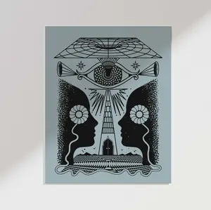 Awake Happy - Illusion of Separateness Print Thick Poster Decor Artistic Matte Wall Room Decoration High Quality Mindfulness Spiritual Motivational Self Help Mental Health