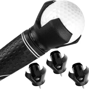 3Pcs Golf Ball Retriever Picker Upper, Screw-in 3-Prong Claw Ball Grabber, Back Saver Golf Putter Grip Accessory, Easy Pick Up Tool