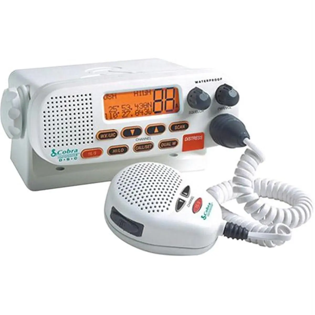 Cobra 25-Watt Digital VHF Marine Class D DSC Fixed Mount Radio with LCD Display, Water Sports & Diving Emergency Radio