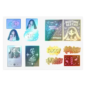 Wiggy's Custom Designs holographic sticker sheets, Custom Design Sticker Pack, Fun Sticker Set, Planner Stickers, Laptop Decals