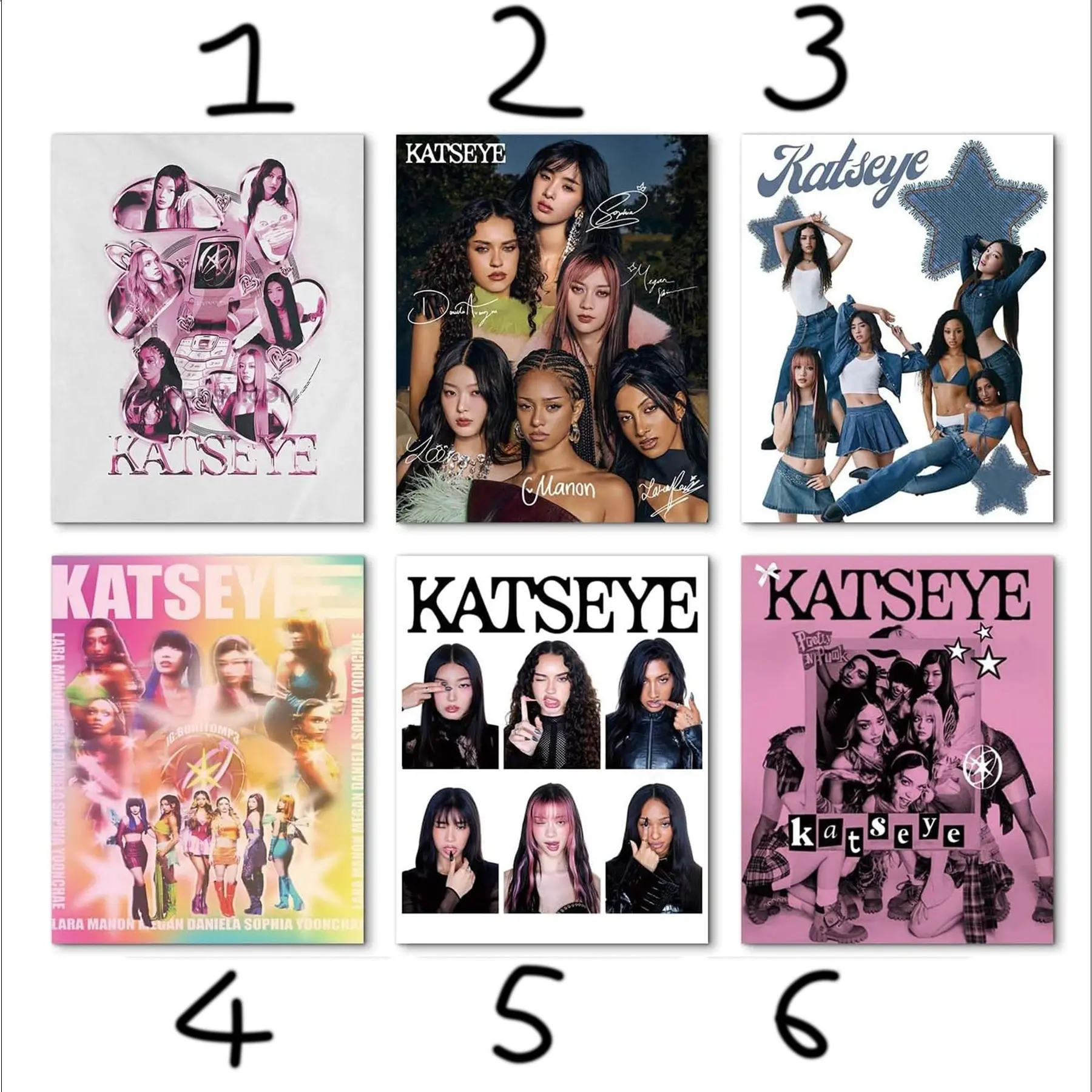 Katseye Merch Music Album Cover Poster Wall Art HD Print Unframed Aesthetic Room Home House Modern Wall Decor Trendy Gift.