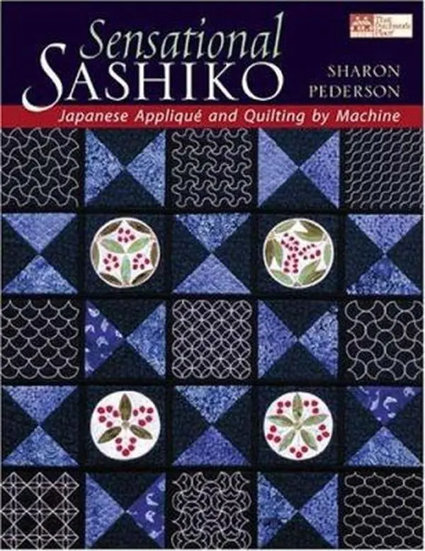 USED Book - Sensational Sashiko: Japanese Applique And Quilting by Machine by Sharon Pederson (Paperback) - english