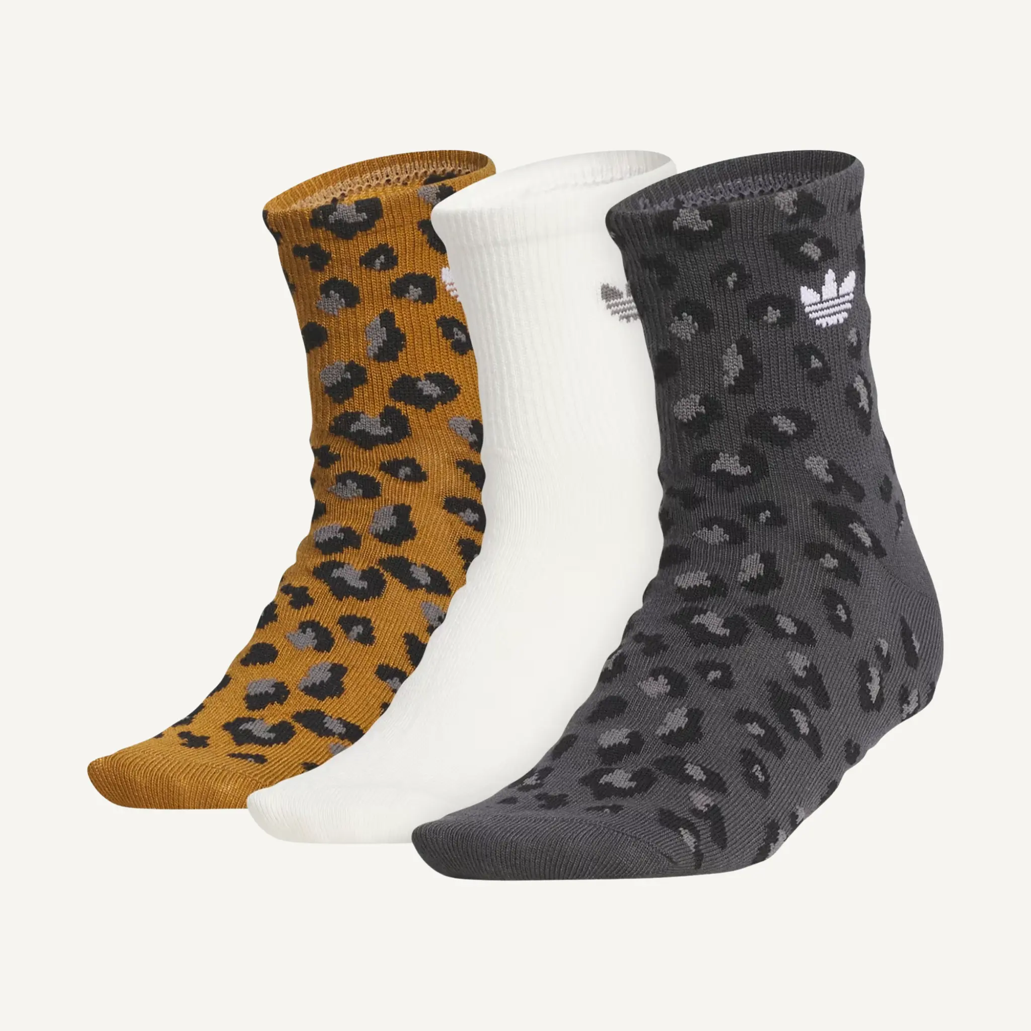 Adidas Originals Unisex Leopard 3-Pack High Quarter Socks, KL1543