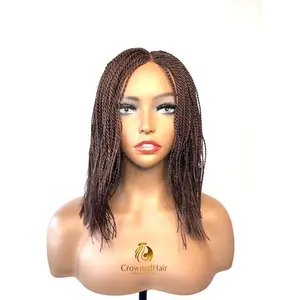 Short closure braided wig - Micro braids