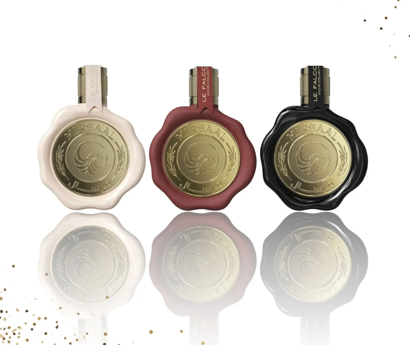 The Mirsaal Niche Collection Niche Fragrance Gift Set – Mirsaal Le Falcon, Love Letter Valentine & Passion – Eau de Parfum Bundle for Men & Women – 3 x 100ml (3.4 Fl Oz) Perfume Collection