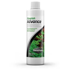 Seachem Flourish Advance Liquid Plant Fertilizer for Freshwater Aquarium Plants - Natural Phytohormone Supplement for faster root growth and disease resistance