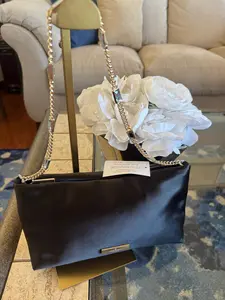 Pre-owned Kate Spade Satin Shoulder Bags Anya Shoulder‎ Bag Crystal Chain Strap NWT