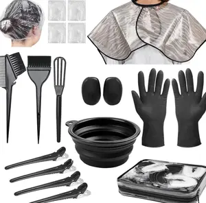 19 Pcs Professional Hair Bleach Kit Hair Coloring Products with Hair Dye Brush, Hair Color Bowl, Hairclips, Applicator, Earmuffs for Hair Highlighting and Hair Coloring at Home