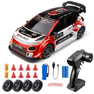 1:24 Remote Control Rally Car,Drift Car with LED Lights  Backfire Simulation Effect  Fun Birthday Easter Christmas Gift for Kids Boys