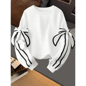 Women’s Autumn and Winter 3D Bow Crewneck Hoodie